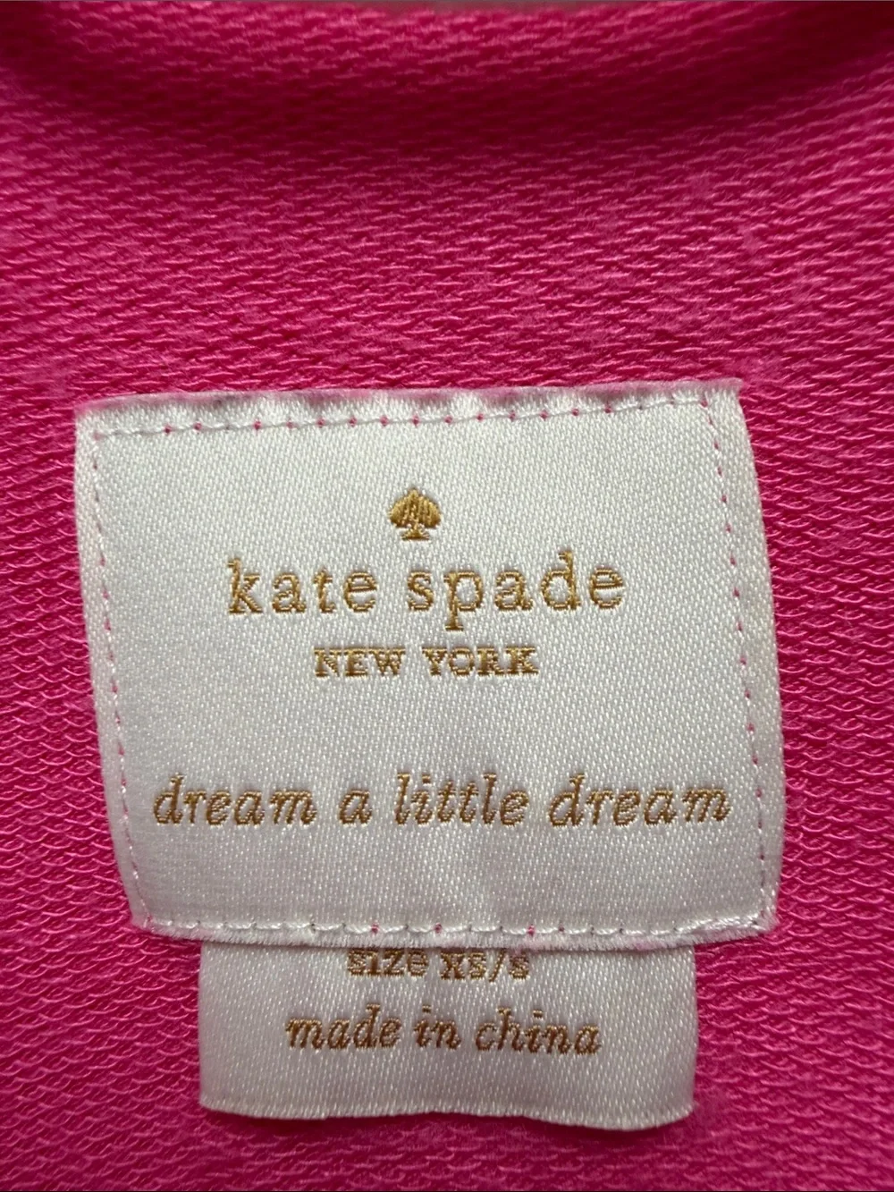 kate spade Fuchsia Open-Front Robe with White Piping